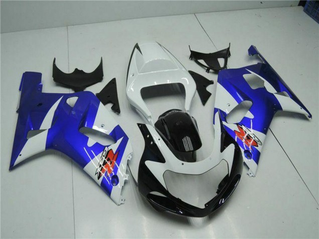 Carénages Moto Suzuki GSXR 600/750 2001-2003 - Blanc Bleu Noir