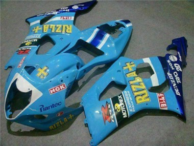 Carénages Moto Suzuki GSXR 1000 2003-2004 - Bleu Blanc Jaune Rizla