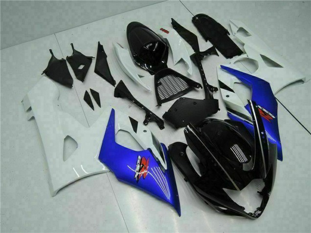 Carénage Moto Suzuki GSXR 1000 2005-2006 - Blanc Bleu Noir Brillant