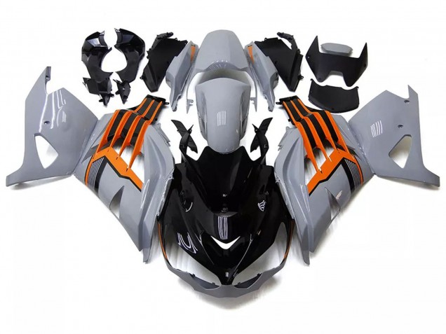 Carénages Moto Kawasaki ZX14R ZZR1400 2012-2024 - Nardo Gris Orange Noir