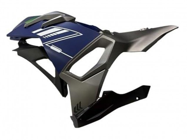 Carénages Moto Kawasaki Ninja 500 EX500R 2024-2025 - Bleu Blanc Jaune Argent Noir