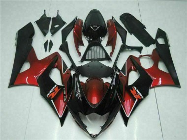 Carénage Moto Suzuki GSXR 1000 2005-2006 - Rouge Noir Brillant