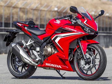 Carénages Moto Honda CBR400R 2022 - Rouge Blanc Noir Brillant Bande