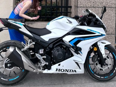 Carénages Moto Honda CBR400R 2022 - Blanc Bleu