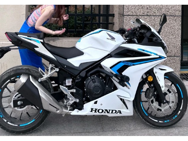 Carénages Moto Honda CBR400R 2022 - Blanc Bleu