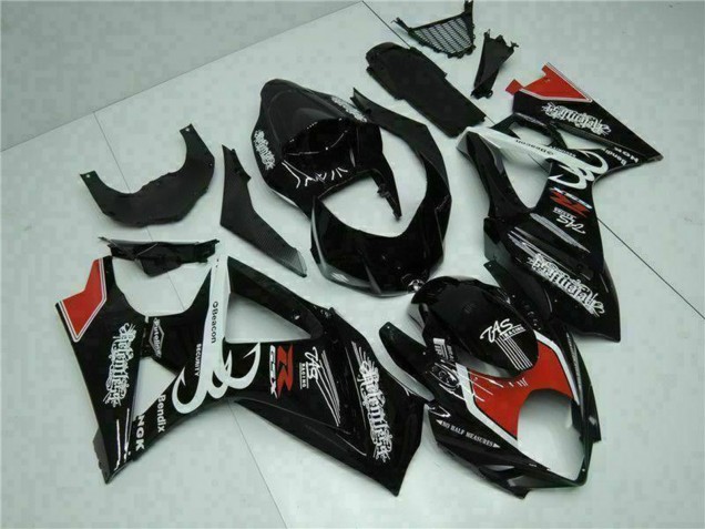 Carénages Moto Suzuki GSXR 1000 2007-2008 - Noir Brillant Rouge Blanc