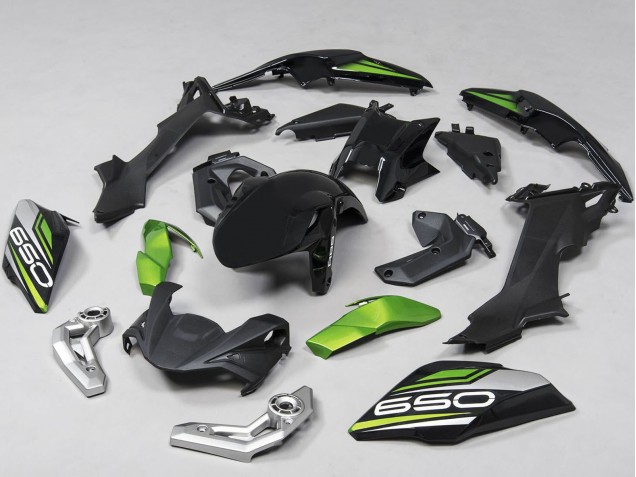 Carénages Moto Kawasaki Ninja Z650 2017-2019 - Noir Vert Argent