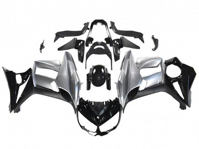 Carénages Moto Kawasaki Z1000SX 2010-2016 - Noir Brillant Argent