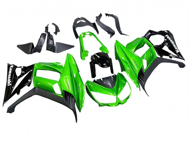 Carénages Moto Kawasaki Z1000SX 2010-2016 - Noir Brillant Noir Mat Vert