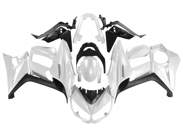 Carénages Moto Kawasaki Z1000SX 2010-2016 - Blanc Perle Noir