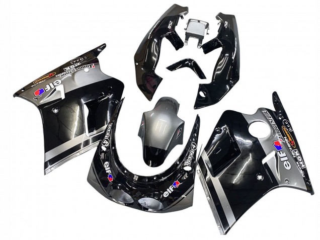 Carénages Moto Kawasaki ZXR250 1989-1990 - Noir Brillant Gris Elf Touch4 Bridgestone