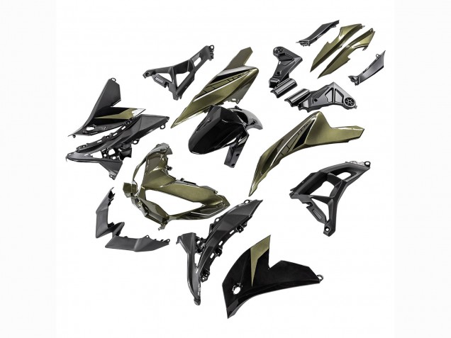 Carénages Moto Kawasaki Versys 650 2021-2024 - Vert Foncé Noir