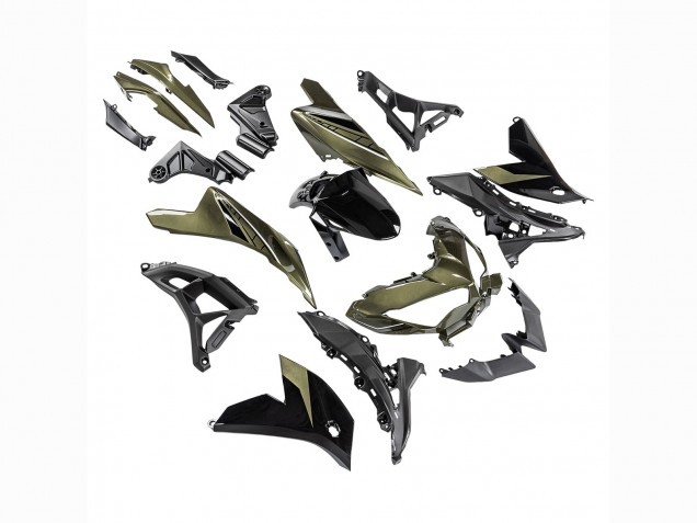 Carénages Moto Kawasaki Versys 650 2021-2024 - Vert Foncé Noir