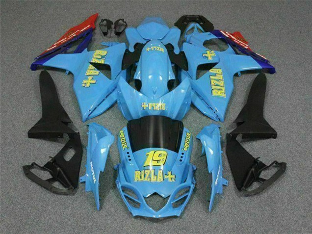 Carénages Moto Suzuki GSXR 1000 2009-2016 - Bleu Jaune Rizla 19 Rouge