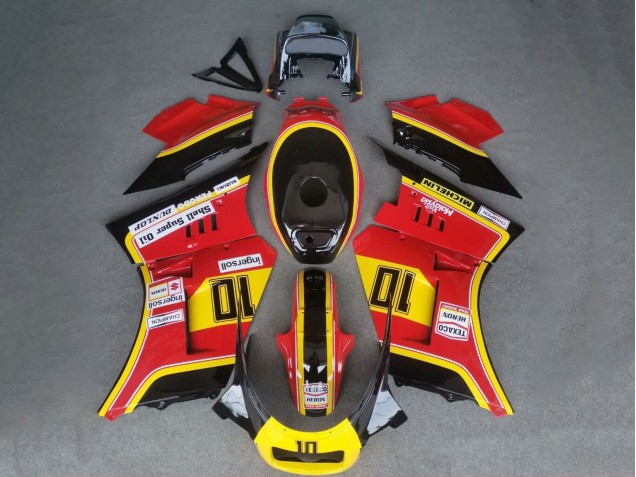 Carénages Moto Suzuki RG400 RG500 RG400/500 1984-1987 - Rouge Jaune Noir 10