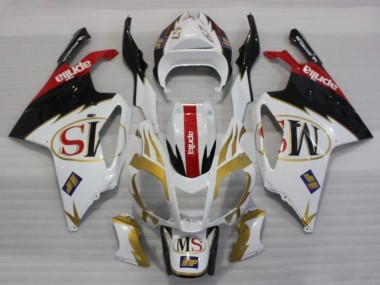Carénages Moto Aprilia RSV1000 2003-2006 - Blanc Or Rouge Noir