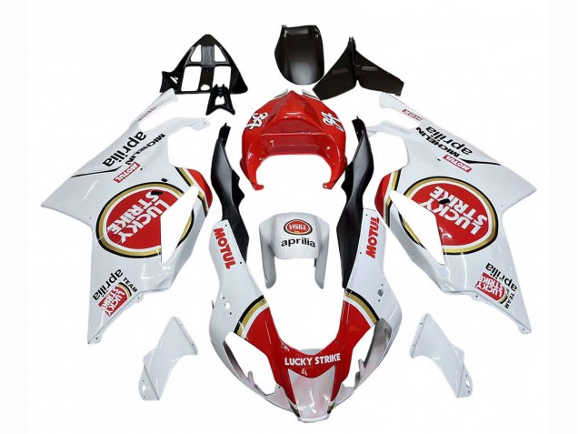 Carénages Moto Aprilia RSV1000 2003-2006 - Blanc Rouge Lucky Strike Motul 34
