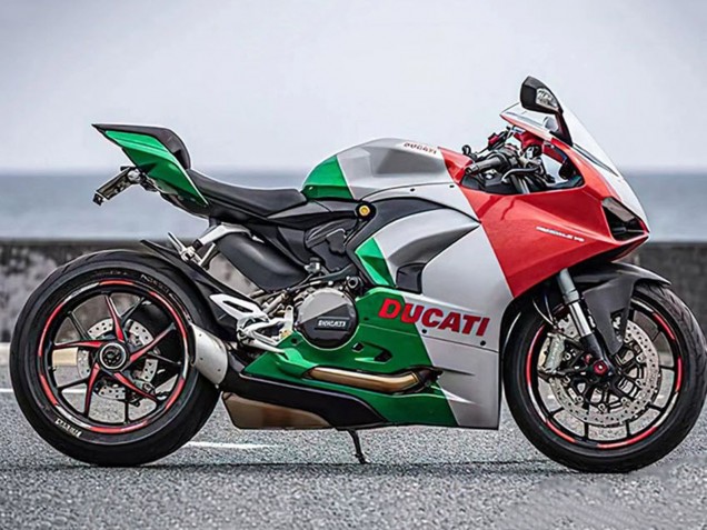 Carénages Moto Ducati Panigale V2 2020-2024 - Argent Rouge Vert
