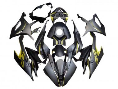 Carénages Moto BMW S1000RR 2019-2022 - Noir Jaune Fibre de Carbone