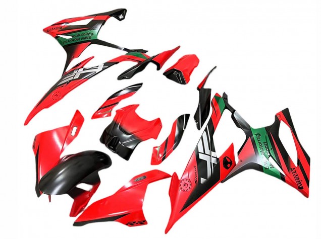Carénages Moto BMW S1000RR 2019-2022 - Rouge Noir Vert