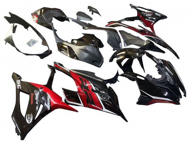 Carénages Moto BMW S1000RR 2019-2022 - Noir Rouge Foncé