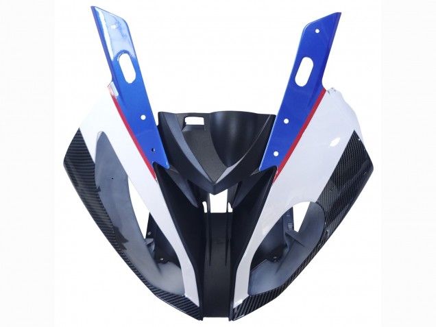 Carénages Moto BMW S1000RR 2015-2016 - Blanc Bleu Noir Fibre de Carbone