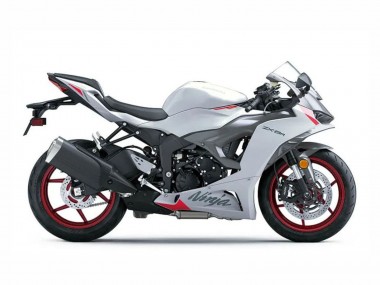 Carénages Moto Kawasaki ZX6R 2023-2025 - Blanc Perle Noir Rouge