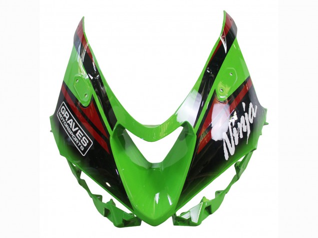 Carénages Moto Kawasaki ZX6R 2023-2025 - Vert Noir Rouge Jaune Dunlop