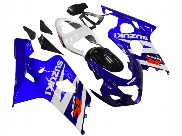 Kits Carénage Moto Suzuki GSXR 600 / GSXR 750 2004-2005 - Blanc Bleu Noir Rouge