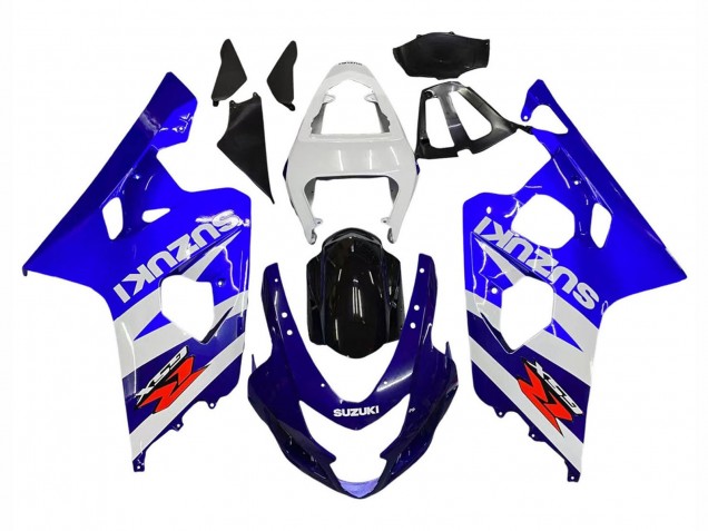 Kits Carénage Moto Suzuki GSXR 600 / GSXR 750 2004-2005 - Blanc Bleu Noir Rouge