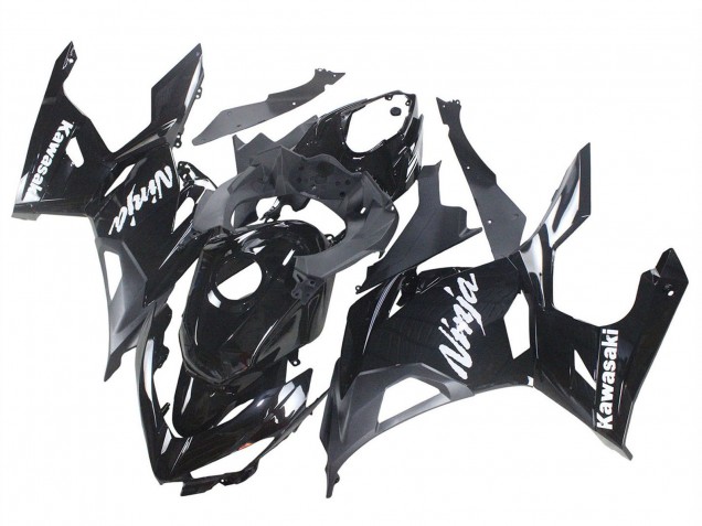 Carénages Moto Kawasaki Ninja 400 2018-2024 - Noir Brillant Noir Mat Blanc Décalque