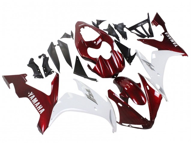 Carénages Moto Yamaha YZF 1000 R1 2004-2006 - Rouge Blanc