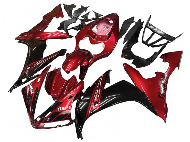 Carénages Moto Yamaha YZF 1000 R1 2004-2006 - Rouge Noir Brillant