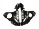 Carénages Moto Yamaha YZF R6S 2006-2009 - Noir Brillant Blanc Décalque