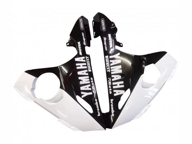 Carénage Moto Yamaha YZF R6 2003-2004 - Blanc Noir Brillant