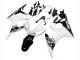 Carénages Moto Yamaha YZF R6S 2006-2009 - Blanc Noir Brillant
