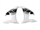 Carénages Moto Yamaha YZF R6S 2006-2009 - Blanc Noir Brillant