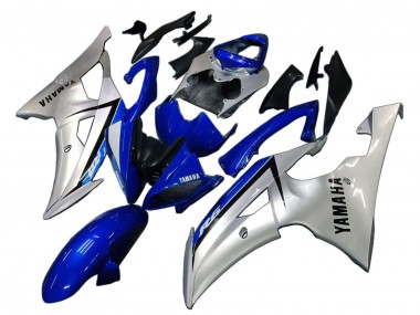 Carénages Moto Yamaha YZF 600 R6 2008-2016 - Argent Bleu