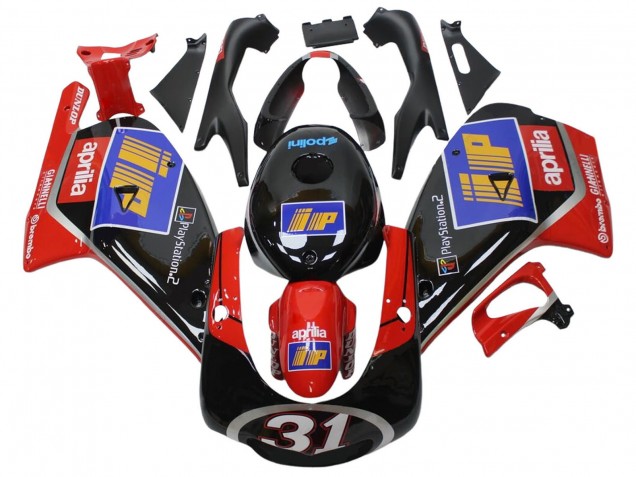 Carénages Moto Aprilia RS125 2000-2005 - Noir Rouge Bleu Argent 31