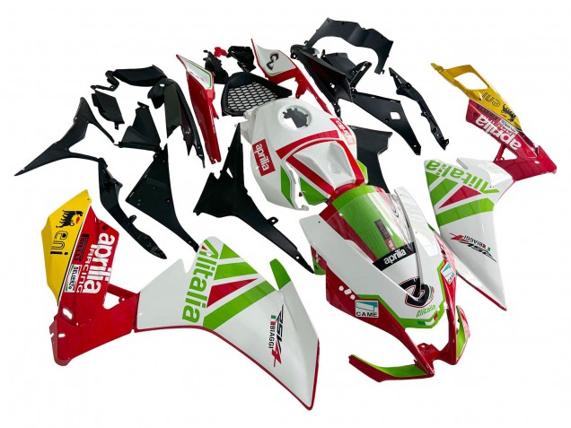 Carénage Moto Aprilia RS4 50 125 2012-2018 - Blanc Rouge Vert Jaune Alitalia