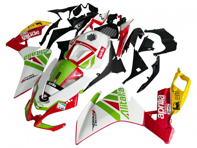 Carénage Moto Aprilia RS4 50 125 2012-2018 - Blanc Rouge Vert Jaune Alitalia