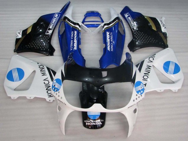 Carénages Moto Honda CBR900RR 893 1994-1995 - Blanc Bleu Noir Brillant Konica Minolta