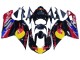 Carénages Moto Ducati 848/1098/1198 2007-2014 - Noir Brillant Jaune Bleu Red Bull