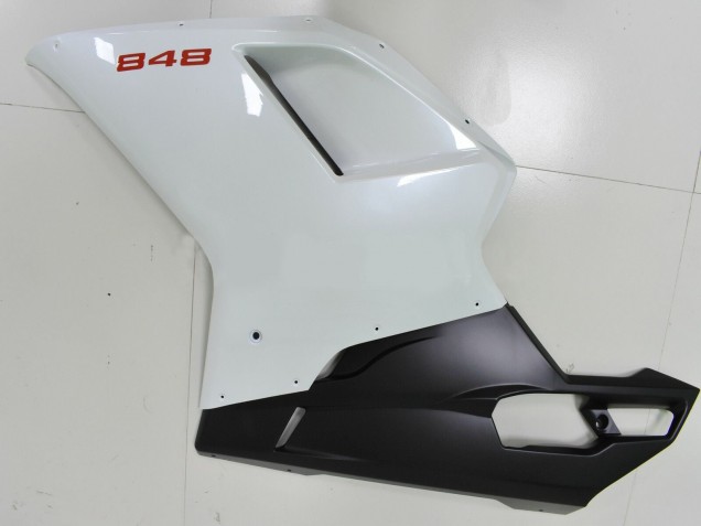 Carénages Moto Ducati 848 2007-2014 - Blanc Noir Mat