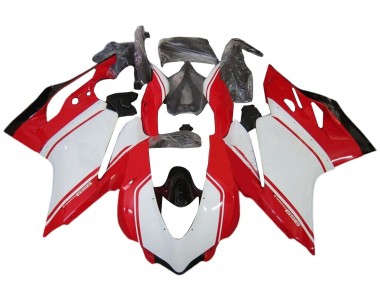 Kits Carénage Moto Ducati 959 2015-2020 - Blanc Rouge Noir Brillant