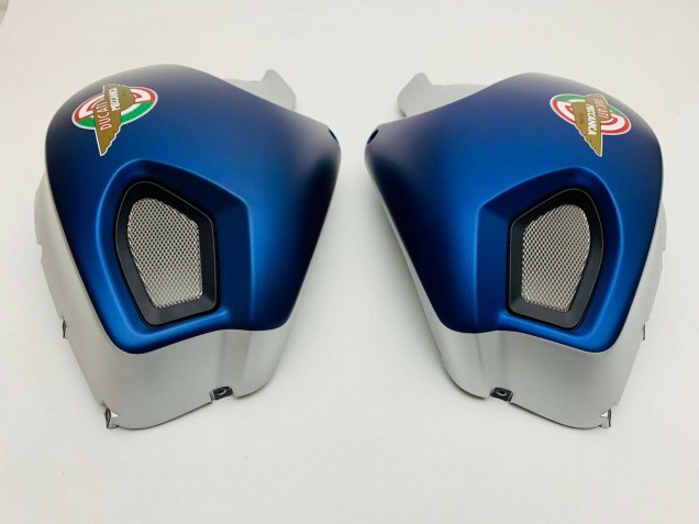 Carénages Moto Ducati Monster 696 796 1100 1100S 2008-2012 - Bleu Foncé Argent