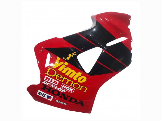 Carénages Moto Honda VFR 800 1998-2001 - Rouge Blanc Noir Brillant Vimto