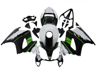 Carénages Moto Honda VFR 800 2002-2013 - Blanc Vert Noir Brillant