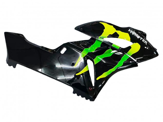 Carénages Moto Honda CBR1000RR 2004-2005 - Noir Brillant Jaune Vert Monstre