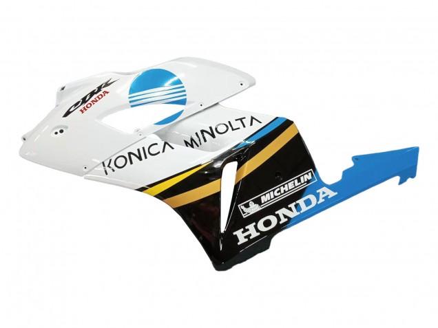 Carénages Moto Honda CBR1000RR 2004-2005 - Blanc Bleu Clair Jaune Noir Konica Minolta